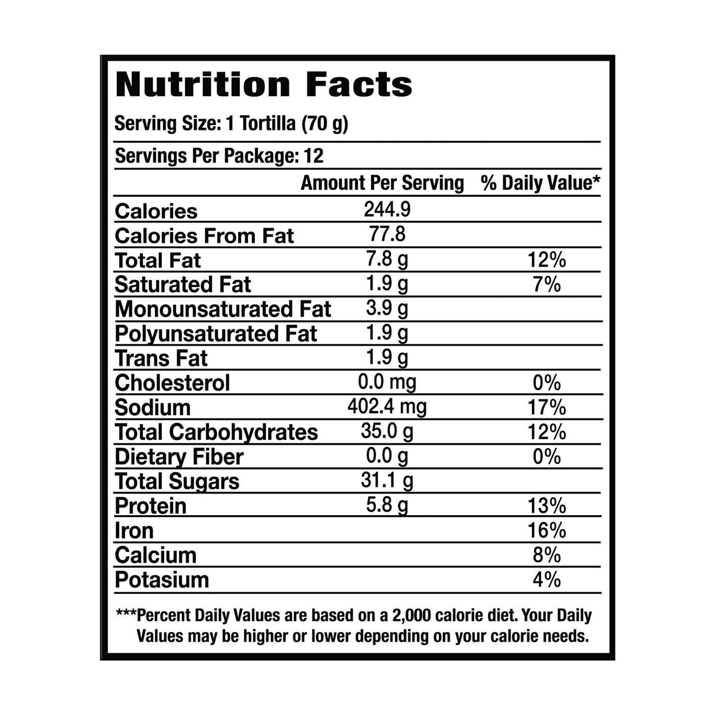 Mediana Box- 9 Dozen (Fresh Sonoran Flour Tortillas)