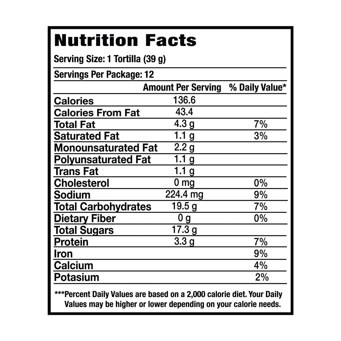 Gordita Box- 20 Dozen (Fresh Sonoran Flour Tortillas)