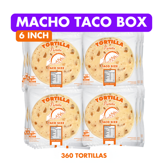 Macho Taco Box- 30 Dozen (Fresh Sonoran Flour Tortillas)
