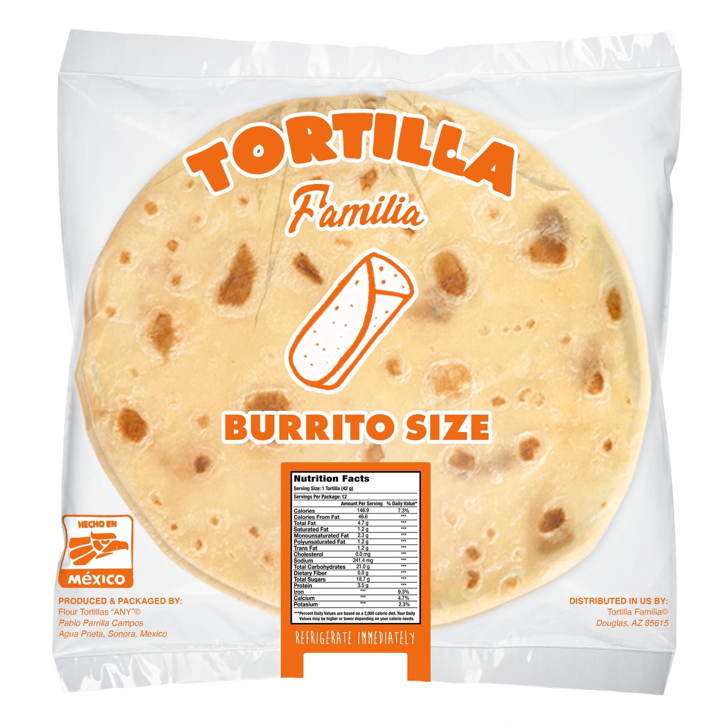 Burrito Box - 10 Dozen (Fresh Sonoran Flour Tortillas)
