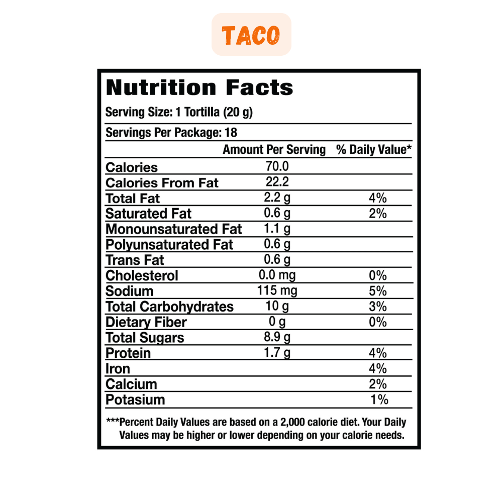 Macho Taco Box- 30 Dozen (Fresh Sonoran Flour Tortillas)